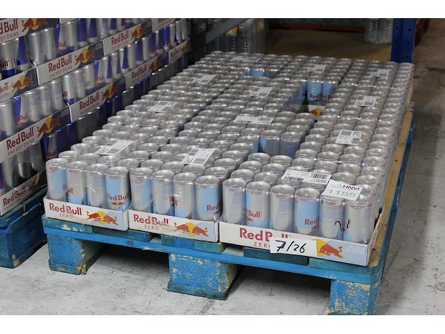 Red bull zero sugar 288 blikken met tht 7-2026. bod is inclusief 43,20 euro statiegeld - afbeelding 1 van  2