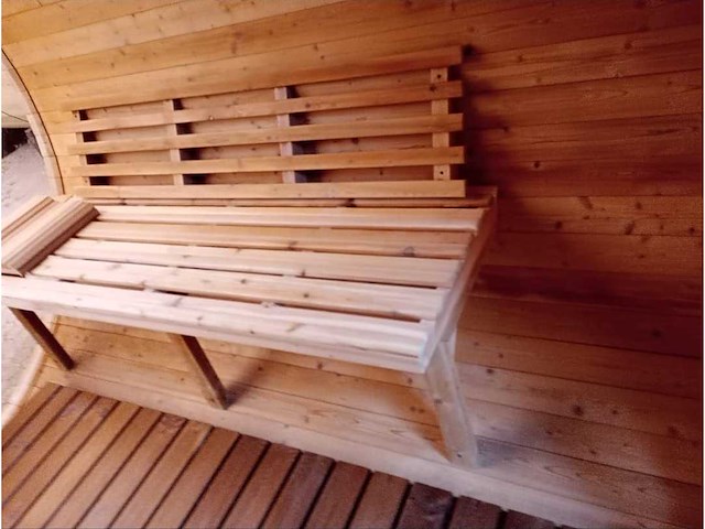 Red canadian cedar barrel sauna (6 personen) - afbeelding 7 van  9