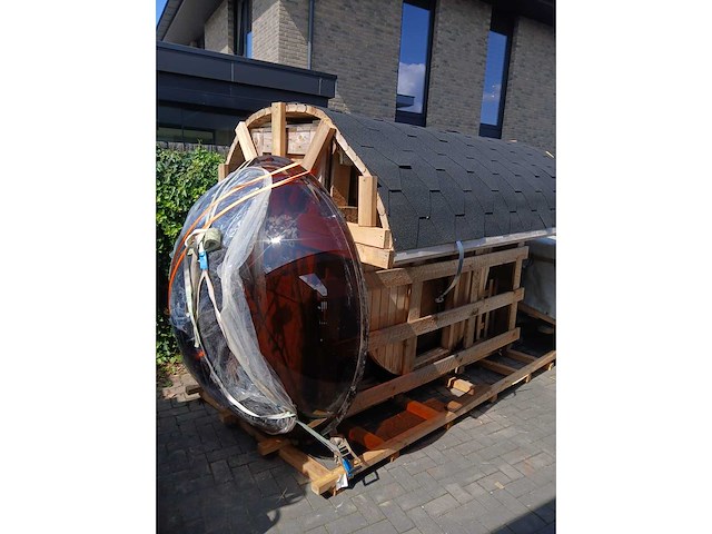 Red canadian cedar barrel sauna (6 personen) - afbeelding 2 van  21