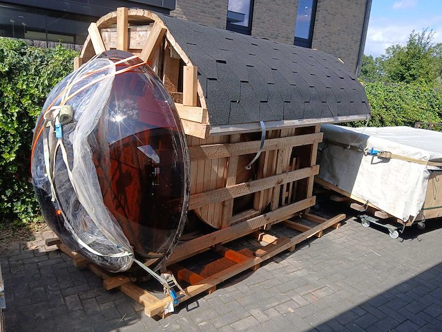 Red canadian cedar barrel sauna (6 personen) - afbeelding 3 van  21