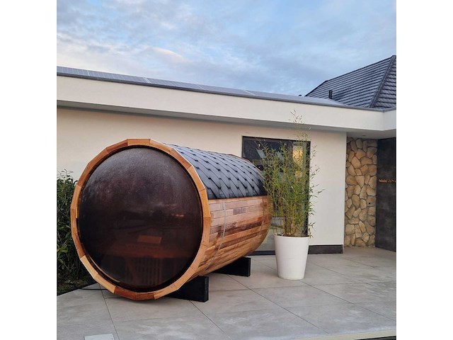 Red canadian cedar barrel sauna (6 personen) - afbeelding 12 van  21
