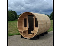 Red canadian cedar barrel sauna (6 personen) - afbeelding 15 van  21