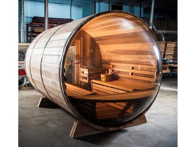 Red canadian cedar barrel sauna (6 personen) - afbeelding 16 van  21