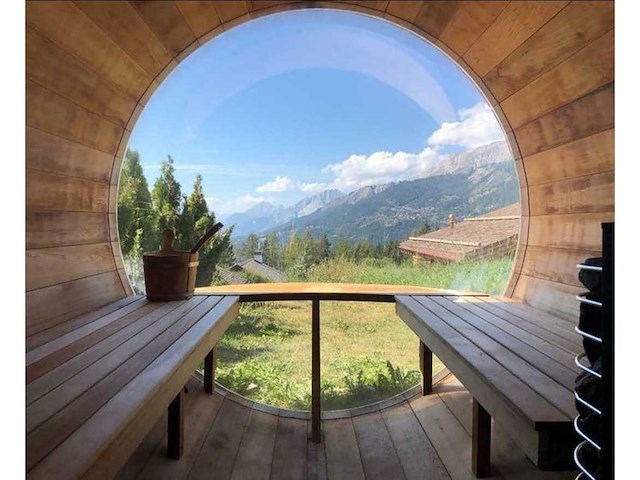 Red canadian cedar barrel sauna (6 personen) - afbeelding 19 van  21