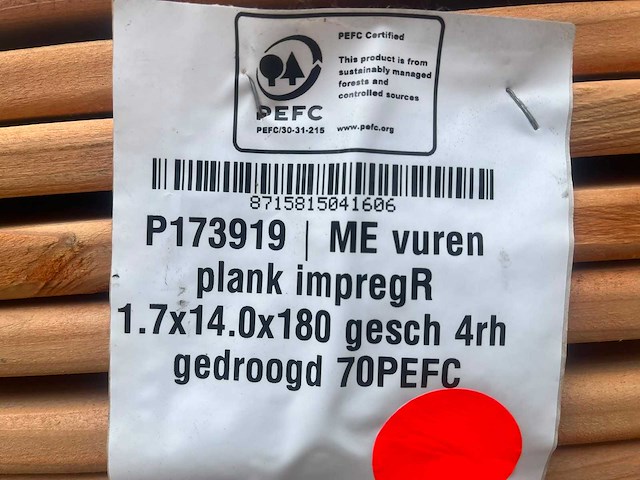 Red class plank 1800x140x17 mm (192x) - afbeelding 4 van  11