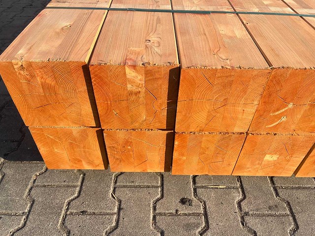 Red class wood paal 20x20x300 cm (10x) - afbeelding 6 van  7