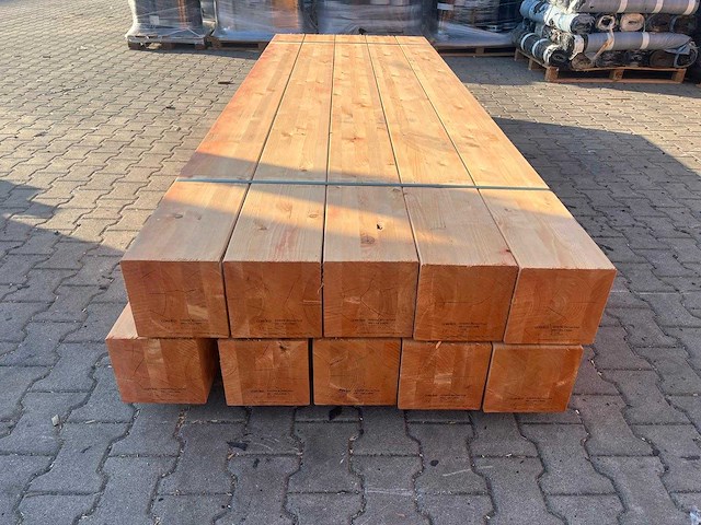 Red class wood paal 20x20x300 cm (10x) - afbeelding 3 van  7