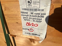 Red class wood paal 20x20x300 cm (15x) - afbeelding 8 van  15