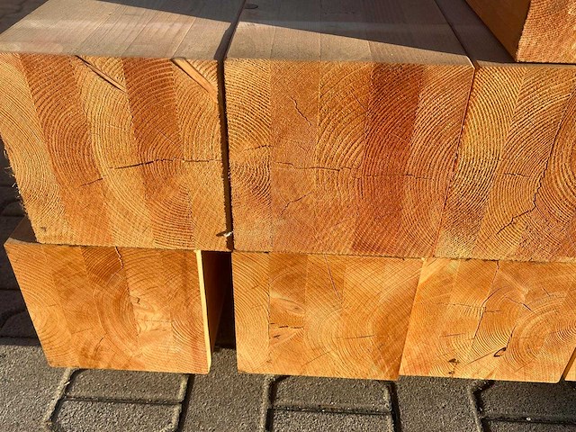 Red class wood paal 20x20x400 cm (11x) - afbeelding 9 van  9