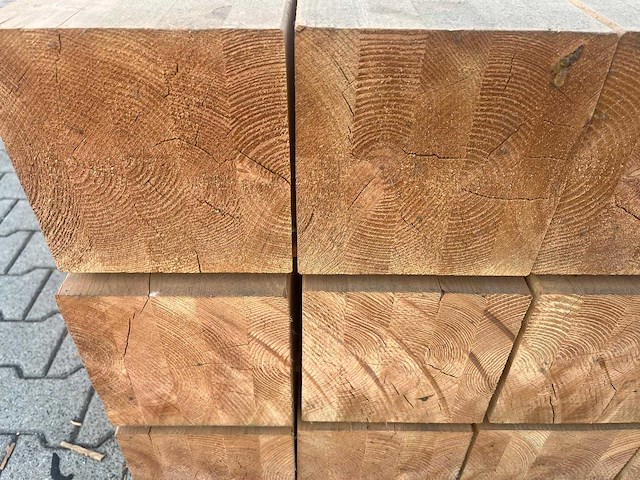 Red class wood paal 20x20x500 cm (15x) - afbeelding 4 van  8