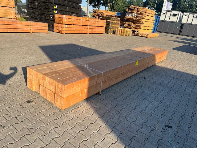 Red class wood paal 20x20x600 cm (10x) - afbeelding 3 van  8