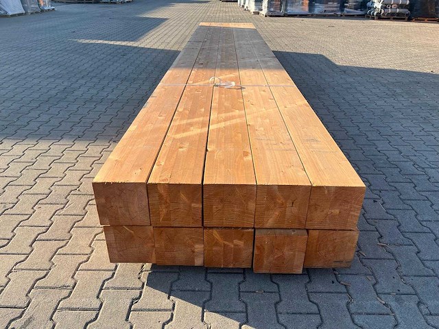 Red class wood paal 20x20x600 cm (10x) - afbeelding 4 van  8