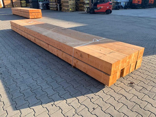 Red class wood paal 20x20x600 cm (10x) - afbeelding 8 van  8