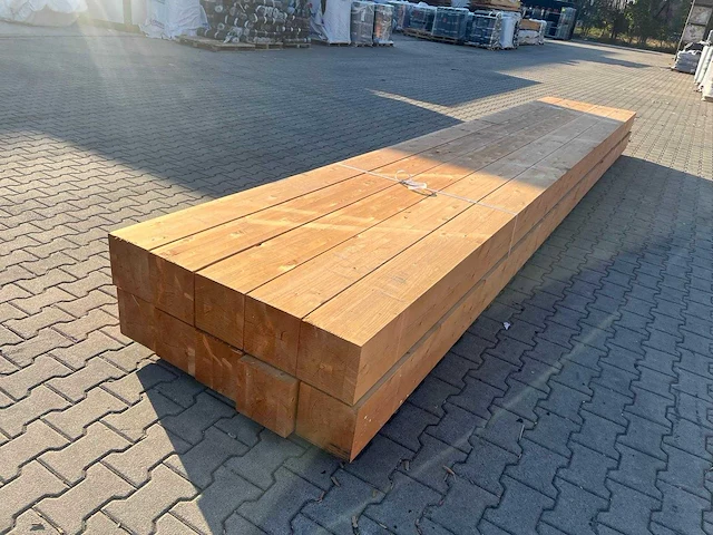 Red class wood paal 20x20x600 cm (10x) - afbeelding 1 van  8