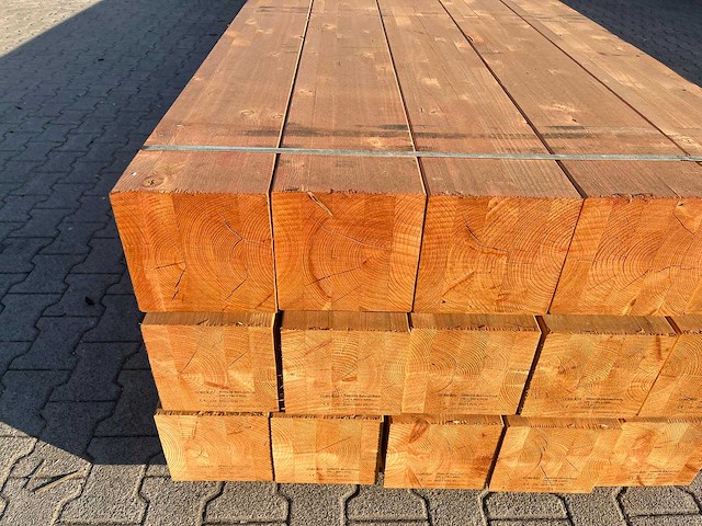 Red class wood paal 20x20x600 cm (15x) - afbeelding 6 van  7