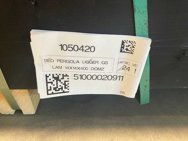 Red class wood pergola ligger 400x14x14 cm (10x) - afbeelding 6 van  7