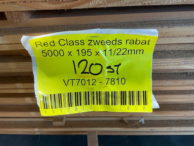 Red class zweeds rabat 500x19,5x1,1-2,2 cm (120x) - afbeelding 5 van  6