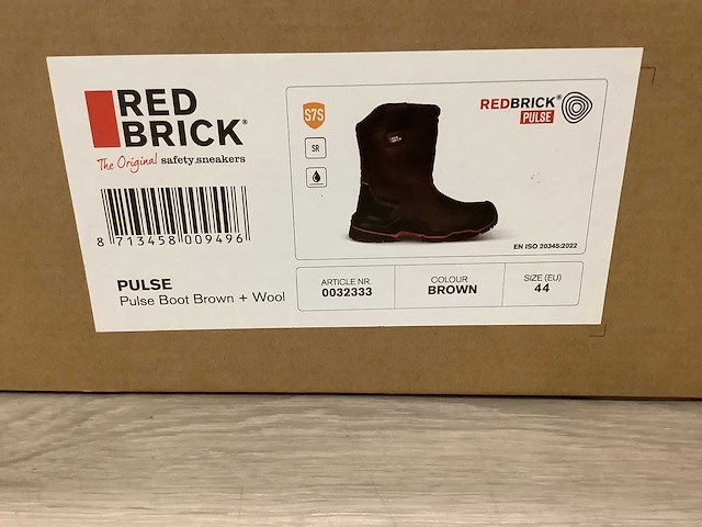 Redbrick pulse boot brown + wool werkschoen 44 (5x) - afbeelding 4 van  8