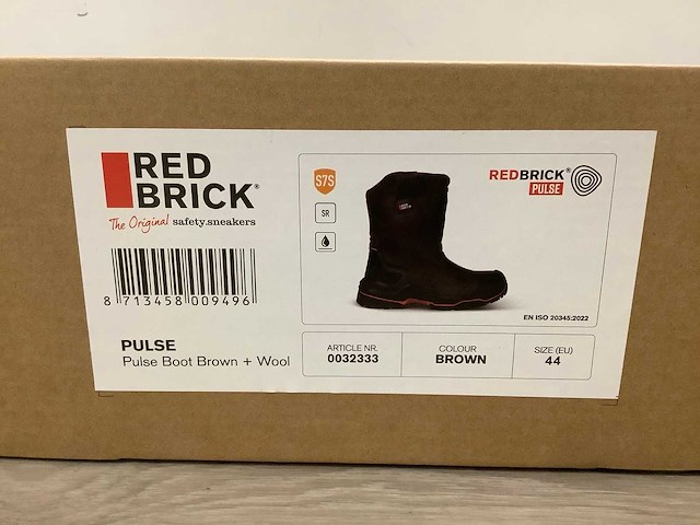 Redbrick pulse boot brown + wool werkschoenen (4x) - afbeelding 4 van  8