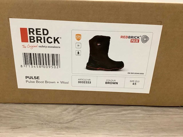 Redbrick pulse boot brown + wool werkschoenen (5x) - afbeelding 4 van  8