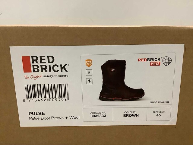 Redbrick pulse boot brown + wool werkschoenen (5x) - afbeelding 4 van  8
