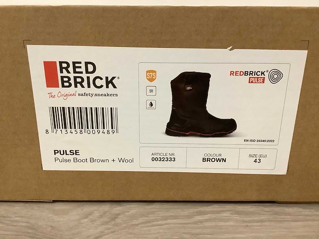 Redbrick pulse boot brown + wool werkschoenen (5x) - afbeelding 4 van  8