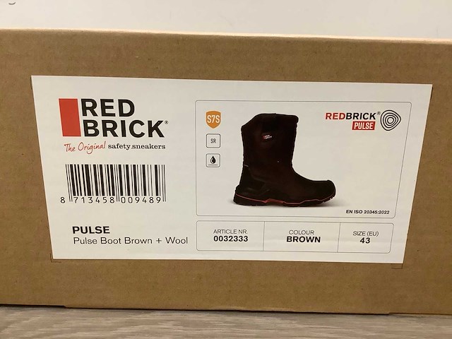 Redbrick pulse boot brown + wool werkschoenen (5x) - afbeelding 4 van  8