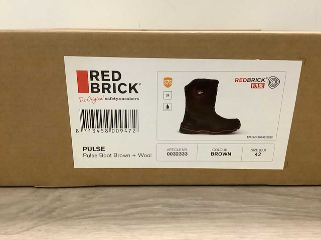 Redbrick pulse boot brown + wool werkschoenen (5x) - afbeelding 4 van  8
