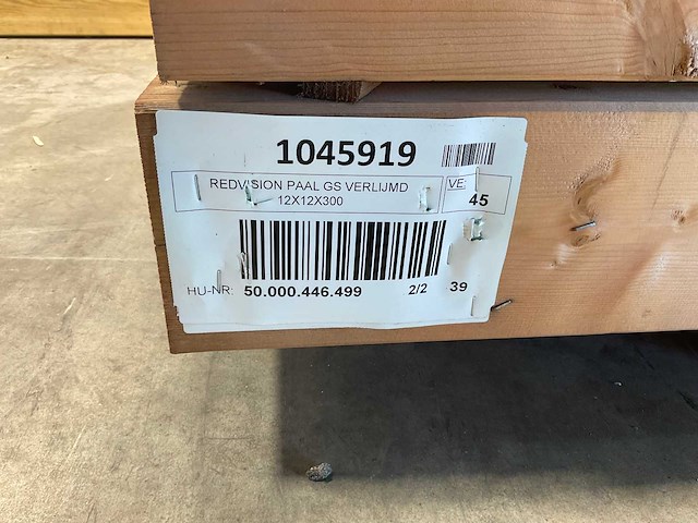 Redvision paal geschaafd verlijmd 300x12x12 cm (45x) - afbeelding 6 van  8
