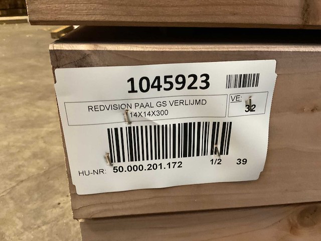Redvision paal geschaafd verlijmd 300x14x14 cm (10x) - afbeelding 3 van  4