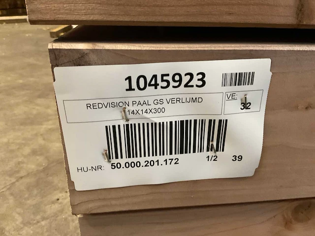 Redvision paal geschaafd verlijmd 300x14x14 cm (32x) - afbeelding 6 van  7