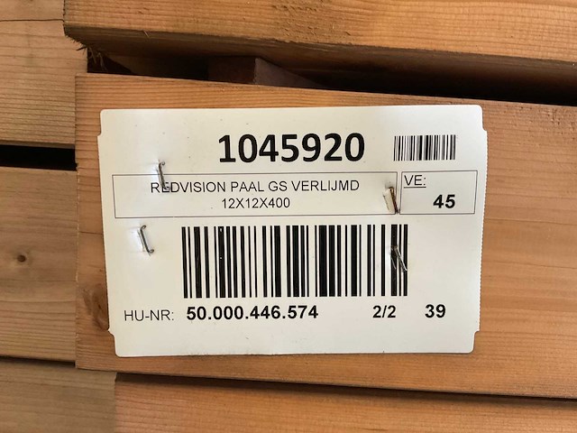 Redvision paal geschaafd verlijmd 400x12x12 cm (10x) - afbeelding 6 van  7