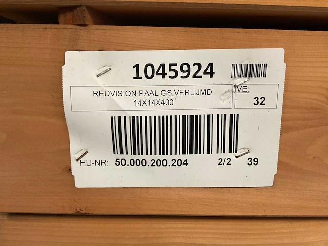 Redvision paal geschaafd verlijmd 400x14x14 cm (32x) - afbeelding 4 van  4
