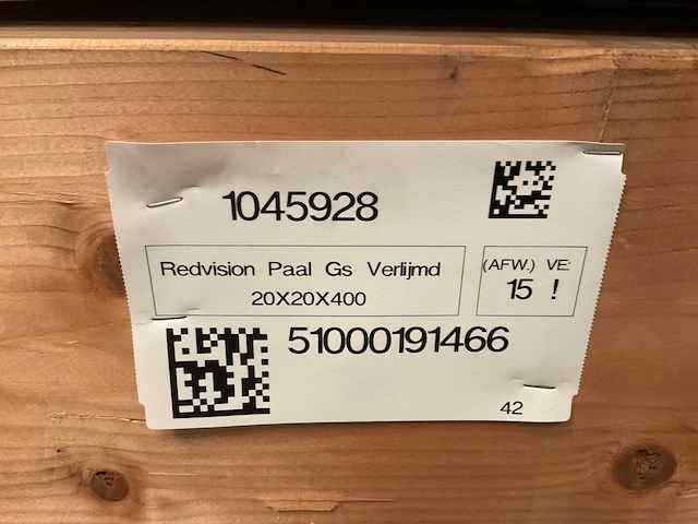 Redvision paal geschaafd verlijmd 400x20x20 cm (5x) - afbeelding 7 van  7