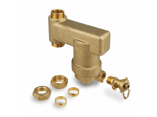 Refelx exdirt d22 v vuilafscheider 22 mm, 2x knel, verticaal (5x) - afbeelding 1 van  4