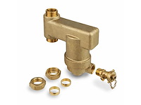 Refelx exdirt d22 v vuilafscheider 22 mm, 2x knel, verticaal (5x) - afbeelding 1 van  4