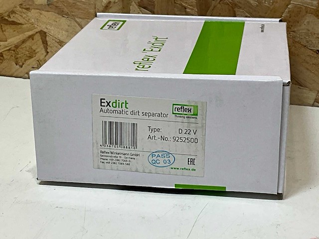 Refelx exdirt d22 v vuilafscheider 22 mm, 2x knel, verticaal (5x) - afbeelding 3 van  4