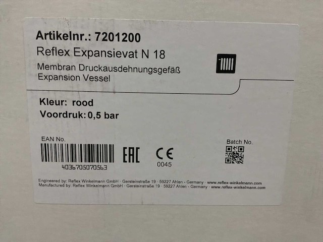 Reflex expansievat n 18l 3,0 bar expansievat (2x) - afbeelding 3 van  4