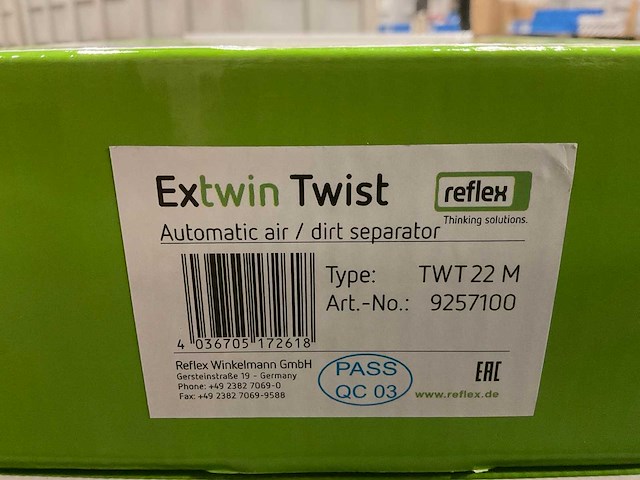 Reflex extwin twist lucht- afvalscheider (2x) - afbeelding 4 van  5