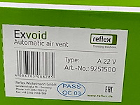 Reflex exvoid a 22 v luchtafscheider 2x 22 mm knel verticaal messing (max.) 10bar (max.) 110°c (5x) - afbeelding 4 van  4