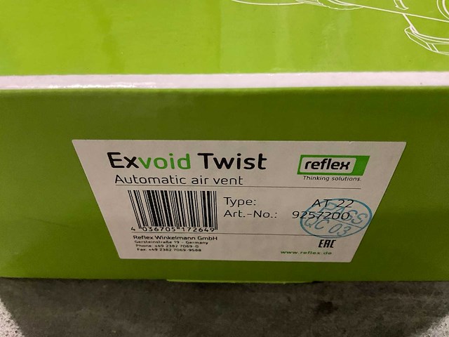 Reflex exvoid twist at 22mm luchtafscheider (2x) - afbeelding 4 van  5