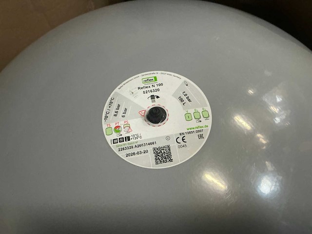 Reflex n100 expansievat (100l, 1.0 bar) - afbeelding 3 van  3