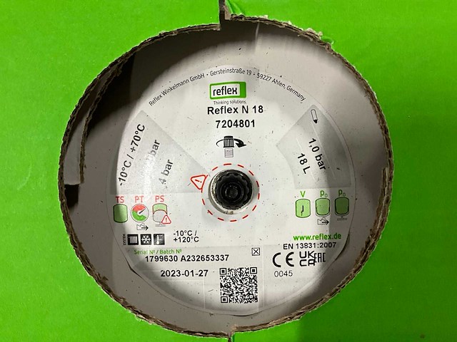 Reflex n18 expansie vat (8x) - afbeelding 2 van  3