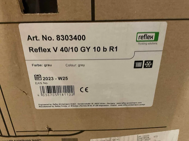 Reflex v 40/40 gy 10 b r1 8303400 40l buffervat - afbeelding 3 van  3