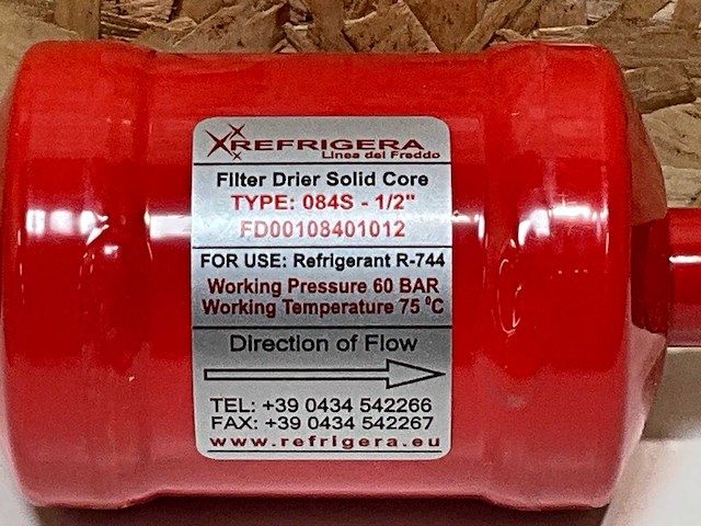 Refrigera 084s-1/2’’ filterdroger co2 1/2" ods min. 230cm³ 60bar solid core (3x) - afbeelding 2 van  4