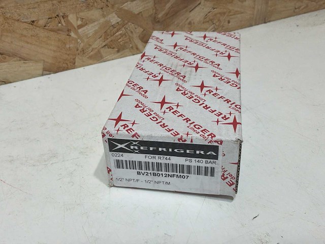 Refrigera bv21b012nfm07 service afsluiter 2-weg co2 1/2" nptf 1/2" nptm 140 bar (10x) - afbeelding 3 van  5