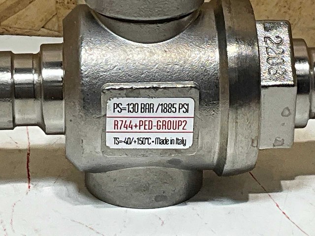 Refrigera bv21kd15x0000 kogelafsluiter 2-weg co2 rvs dn15 130 bar - afbeelding 3 van  6