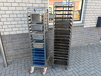 Regaalwagen - 2x - rvs werktafel - afbeelding 2 van  2
