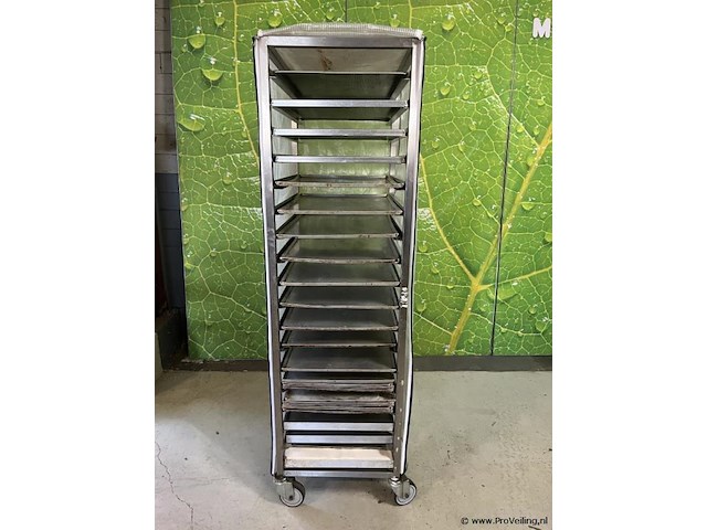 Regaalwagen - 46x62x162cm incl. (bak) platen & gastroplus afdekhoes - afbeelding 1 van  10