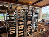 Regaalwagen met gastronormbakken en deksels (4x) - afbeelding 2 van  6